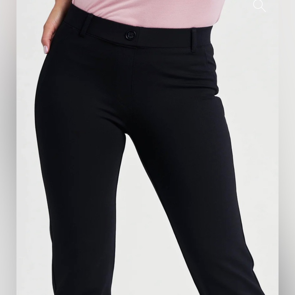 Betabrand Classic Straight Leg Dress Yoga Pants Black sz S - Picture 2 of 8
